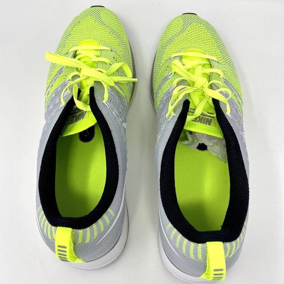Nike Flyknit Trainer Grey/Volt Men's Size 11.5 - Picture 5 of 7